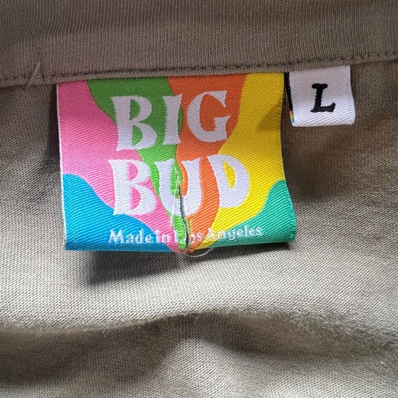 Big Bud Press Retro Polo Shirt Short Sleeve Pointed Collared Cotton Top Large - Picture 5 of 7